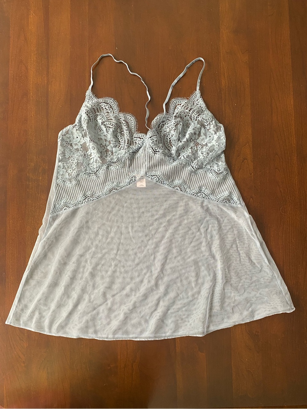 Victoria’s Secret dusty blue lingerie